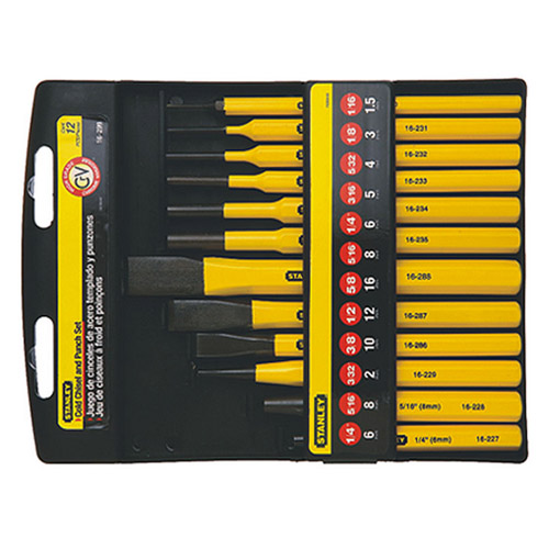 12 Pieces Punch & Chisel Kit